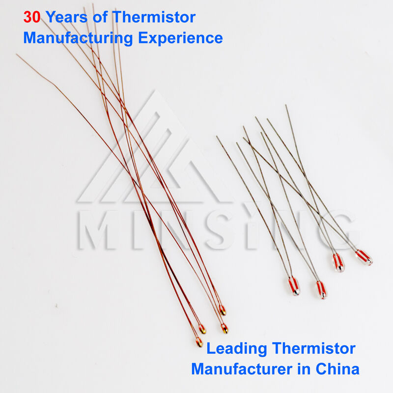 Thermistor met negatieve temperatuurcoëfficiënt met vaste structuur, NTC-thermistor met radiale glasverzegeling